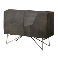 Darwin Dark Brown Wood 2 Door Accent Cabinet