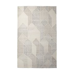 Kolt 9x12 Neutral Geometric Patterned Wool Area Rug