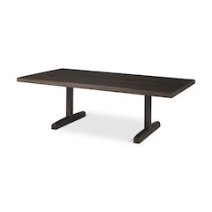 Viktor 55"L Dark Brown Solid Wood Coffee Table