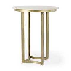Tanner Marble & Gold Metal Bistro Table