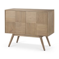 Sable 37.0L x 17.0W x 30.5H Light Brown Wood Accent Cabinet