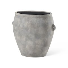 Zuma 27.2L x 18.1W x 24.4H Light Gray Ceramic Floor Vase