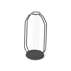 Aria 4.3L x 3.9W x 9.6H Metal and Glass Decorative Accent