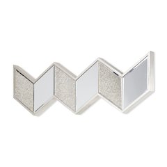 Cheveronna 36x12 Silver W/Antiquing Wood Frame Mirror