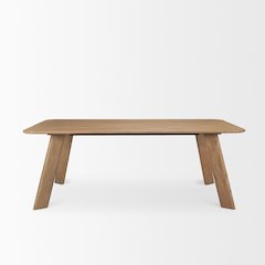 Welborn 84" Light Brown Wood Rectangular Dining Table