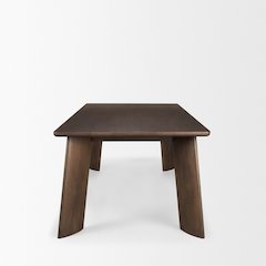 Jonan Solid Dark Brown Mango Wood Rectangular Dining Table