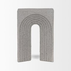 Kacia Resin Textured Concrete Gray Decorative Object
