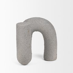 Kailas Resin Textured Concrete Gray Decorative Object