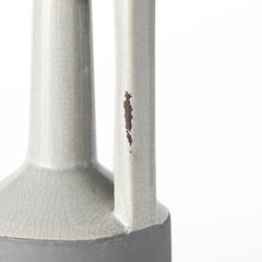 Burton 10.2H Small Two Tone Gray Ceramic Jug Vase
