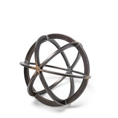 Galenna (Small) 8L x 8W Black Metal Circular Decorative Orb