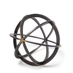 Galenna (Medium) 9L x 9W Black Metal Circular Decorative Orb