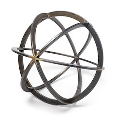 Galenna I(Large) 10L x 10W Black Metal Circular Decorative Orb