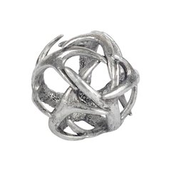 Ramus I(Small) 5L x 5W Silver Antler Shaped Decorative Orb Ball