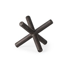 Astericks I(Small) 6L x 6W Brown Metal Decor Object