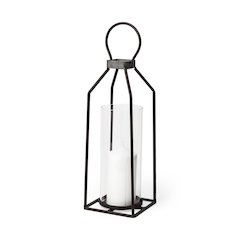 Kingston Large Rustic Metal Framed Table Candle Holder