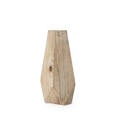 Allen Small Natural Wooden Base Oval Vase