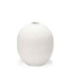 Karakum Short White Textured Ceramic Vase