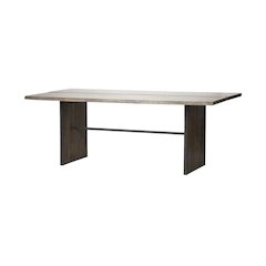 Ledger I84x38 Brown Solid Wood Top & Base Dining Table