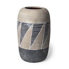 Cove Grey/Brown Ceramic Vase