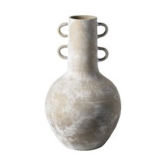 Sherry Rustic Brown Tall Neck Ceramic Vase