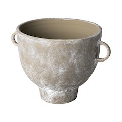 Deya Large Rustic Brown Ceramic Vase