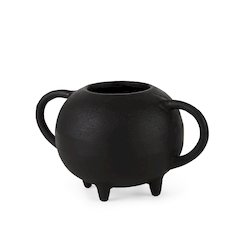 Cyrus Black Spherical Vase Decorative Object
