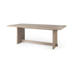 84L Light Gray Wood Dining Table