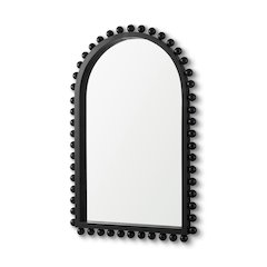 Leeds 23L x 35H Black Wood Arch Frame Mirror
