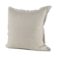 20L X 20W Beige Fabric Decorative Pillow Cover