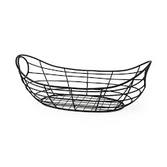 22.0L X 12.0W X 7.9H Black Metal Basket
