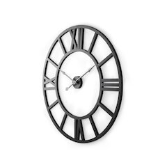 Stoke 30" Round Black Iron Wall Clock