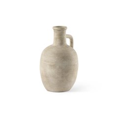 Zenn 5.3L x 5.3W x 9.3H Warm Beige Ceramic Vase
