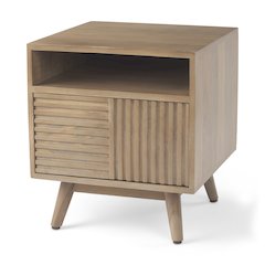 Sable  19.0L x 19.0W x 21.5H Light Brown Wood Side Table