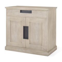 Beige Woodblack Accents 2 Door Accent Cabinet