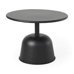 Metal Matte Black Accent Table