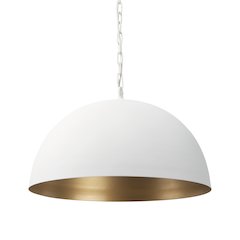 Juniper 24" Round White Dome Pendant Light