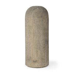 Knox Large Gray-Wash Wood Decorative Object