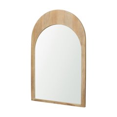Celeste Light Brown Wood Arched Mirror