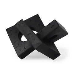 Linx  Small Matte Black Resin Sculpture Decorative Object