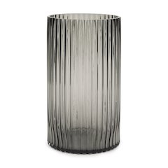 Dawn Tall Smokey Black Glass Vase