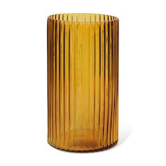 Dawn Tall Amber Glass Vase