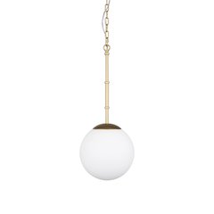 Edie Brushed Gold Metal Frosted Glass Globe 1-Light Pendant