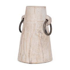 Monique Large Light Brown Handles Wood Pot