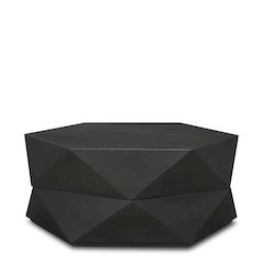 Hexagonal Hinged Solid Wood Top And Base Coffee Table