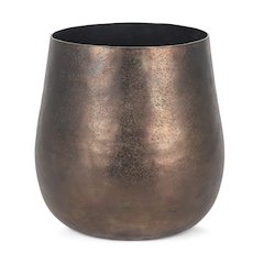 Quade Large Textured Gold Metal Planter