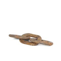 Reinir Red-Brown Marble Chain Link Decorative Object
