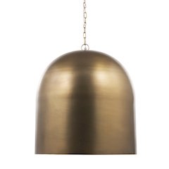 Sanne Antiqued Gold Metal Silver Foil Large Pendant Light