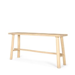 Light Brown Wooden Craftsman Console Table