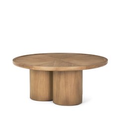 Medium Brown Round Coffee Table