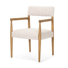 Light Brown Nettlewoodcream Heathered Performance Fabric Dining Chair